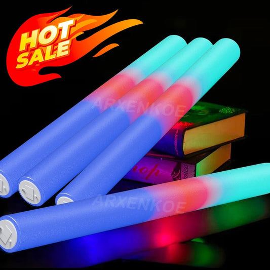 12/30 Pcs LED Foam Glow Sticks - The Rave Cave