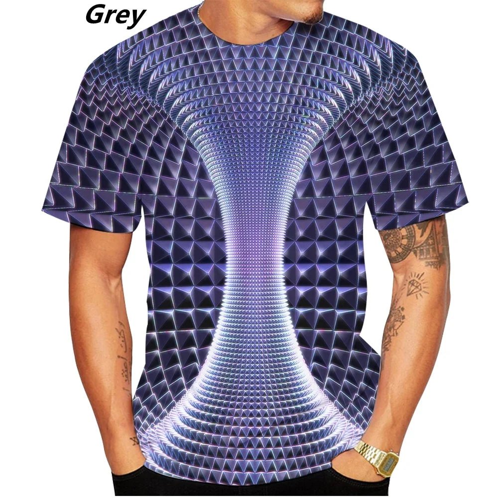 3D Three - dimensional Art T - shirt - The Rave Cave