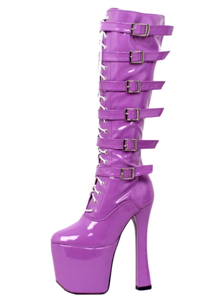 8" Super High Knee-High Boots - The Rave Cave