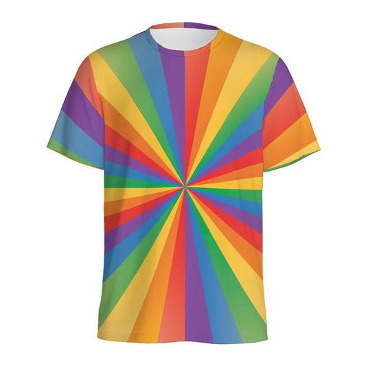 Abstract Rainbow LGBT 3D Printed T - shirt For Men Women Summer Casual Short Sleeve O - Neck Tees Heart Pattern Tops Street T Shirts - The Rave Cave