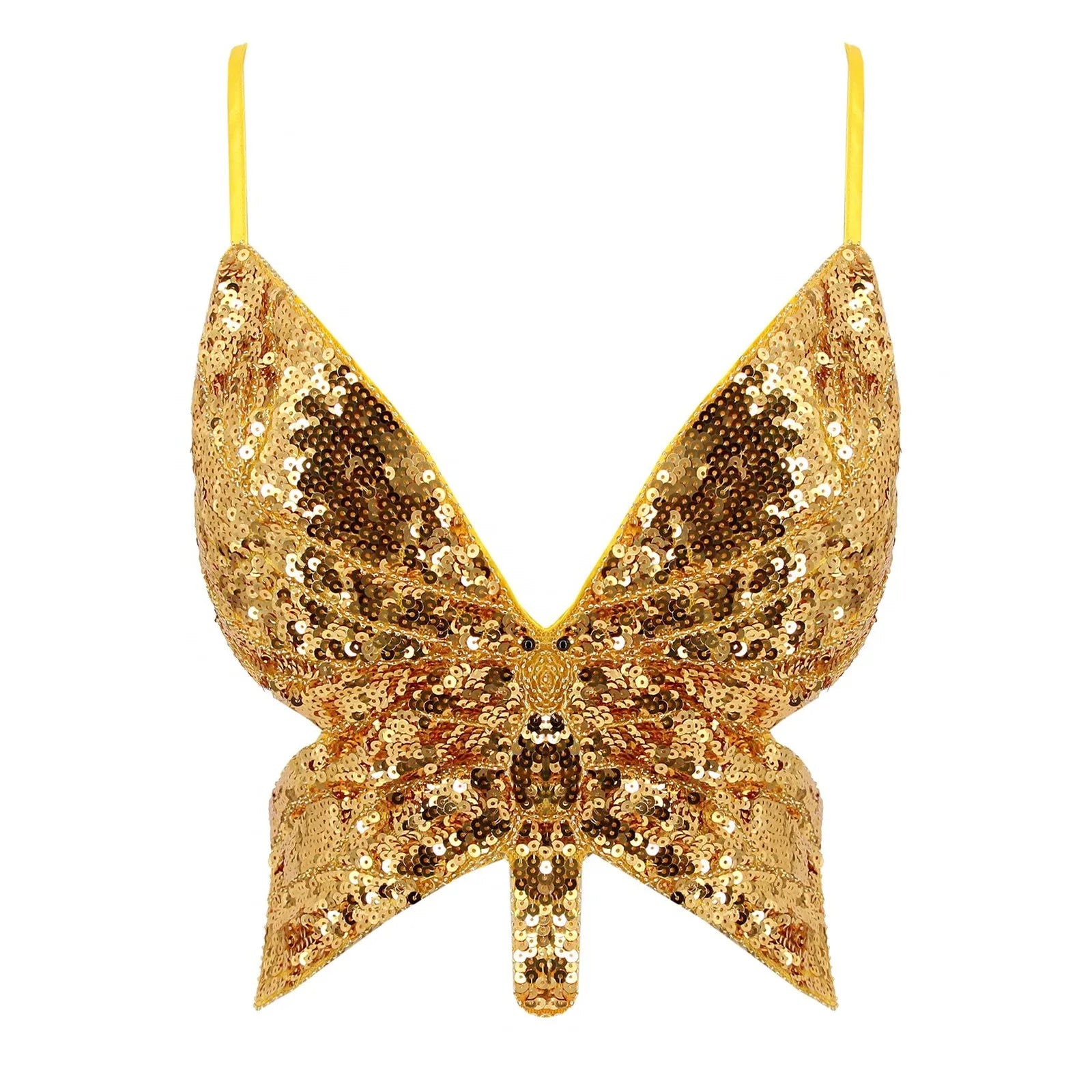 Butterfly Sequin Crop Top - The Rave Cave