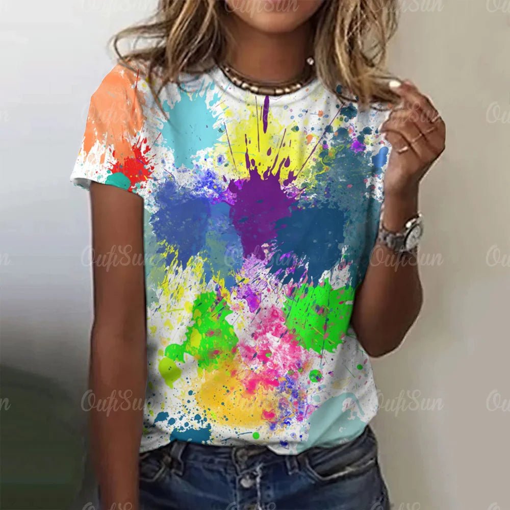 Colourful Graffiti Women's T - shirt - The Rave Cave