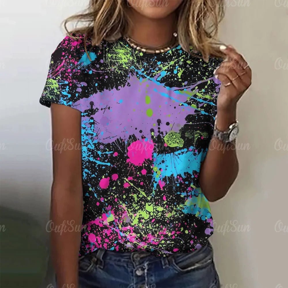 Colourful Graffiti Women's T - shirt - The Rave Cave