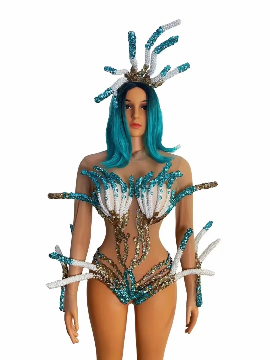Diamond Explosion Sparkling Pearl Costume - The Rave Cave