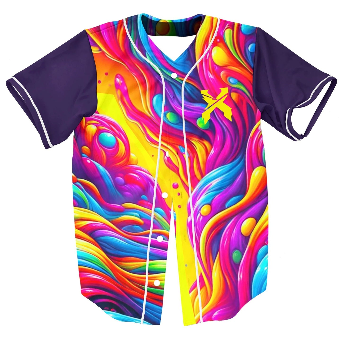 Excision Trippy Colorful Baseball Jersey - The Rave Cave