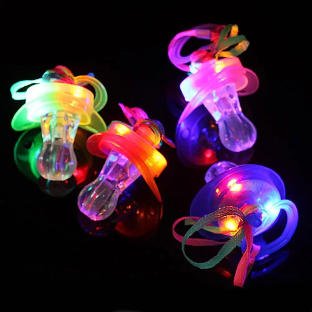 Glowing Flashing LED Pacifier and Whistles - The Rave Cave