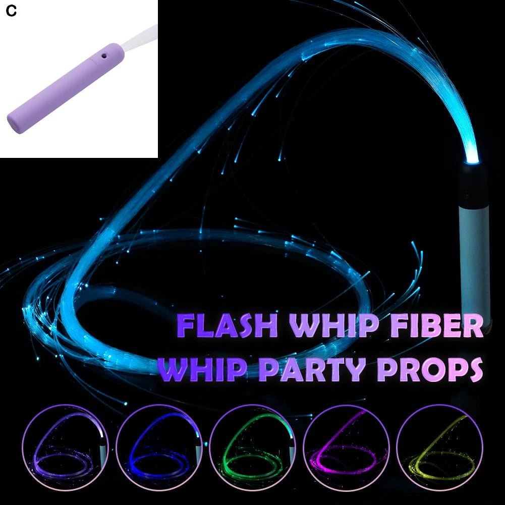 LED Fiber Optic Whip 360° Swivel - The Rave Cave