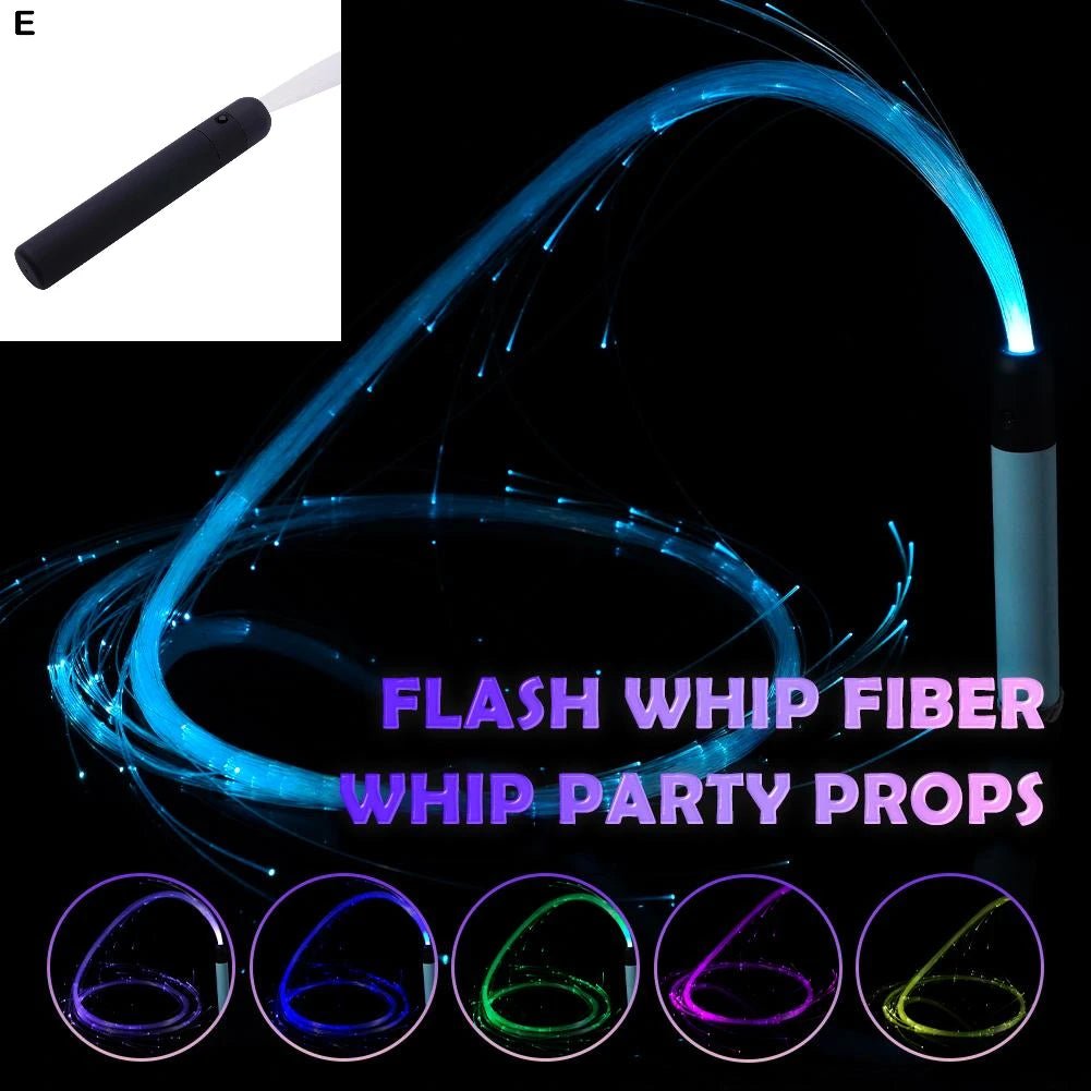 LED Fiber Optic Whip 360° Swivel - The Rave Cave