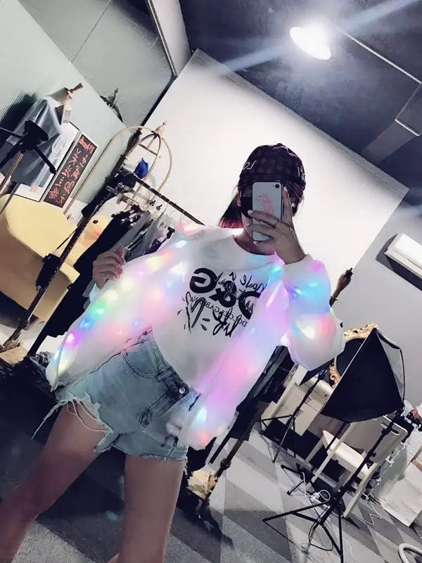 Led Hooded Jacket - The Rave Cave