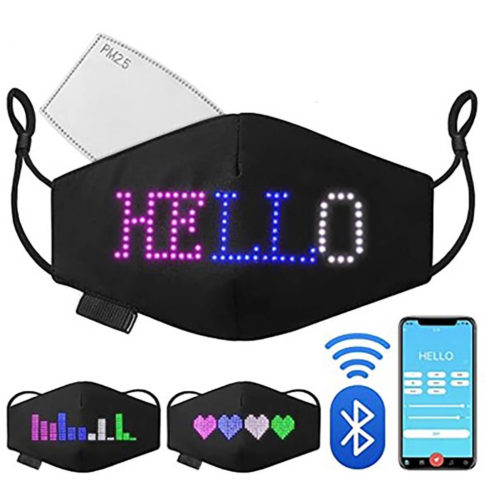 LED Programable Face Mask - The Rave Cave