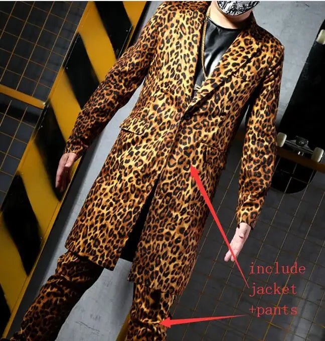 Leopard Printed Long Suit Jackets - The Rave Cave