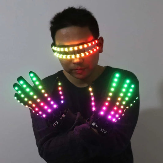Multicolor Glow Gloves & Glasses - The Rave Cave