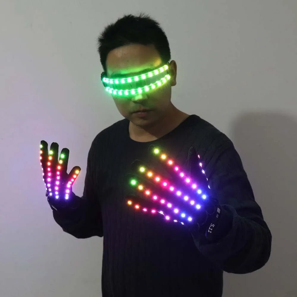 Multicolor Glow Gloves & Glasses - The Rave Cave