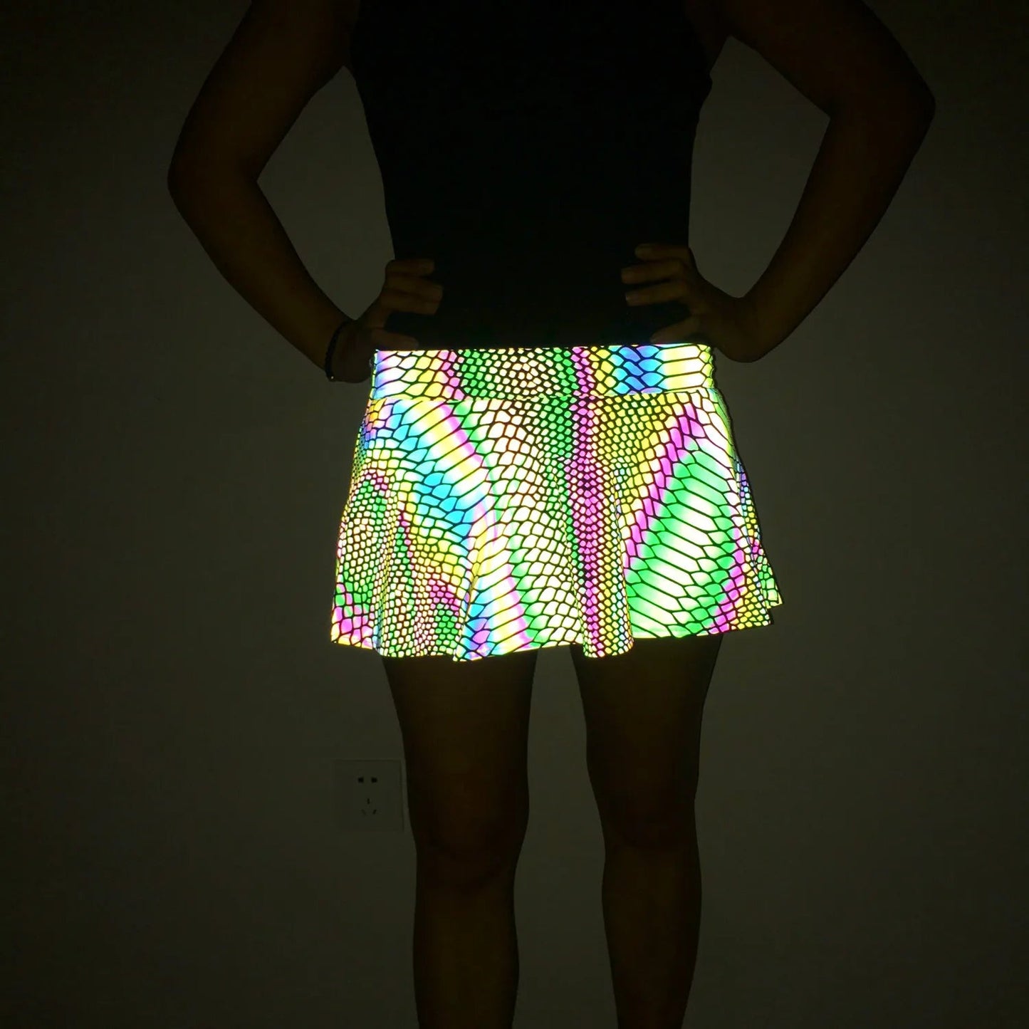 Mushroom Reflective Skirt - The Rave Cave