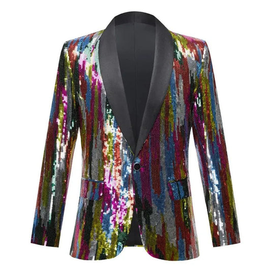 New Striped Colorful Blazer - The Rave Cave