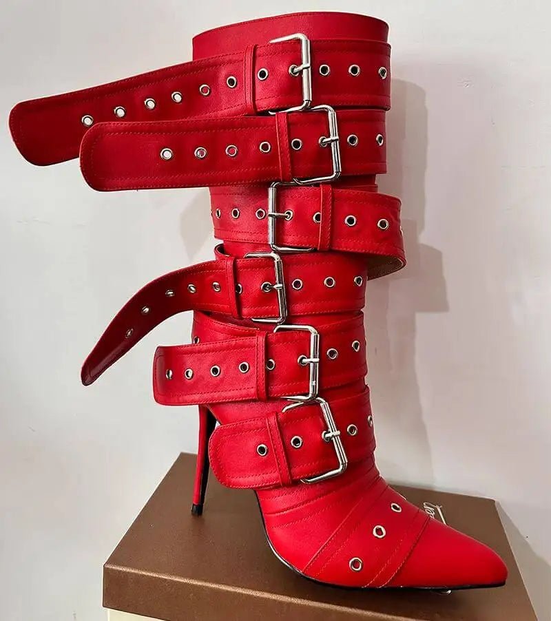 Onlymaker Buckle Strap Boots - The Rave Cave