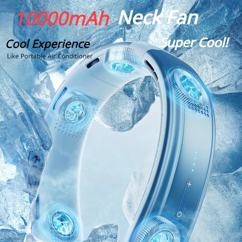 Portable Neck Fan 10000mAh Rechargeable Fan Mini 3-Speeds - The Rave Cave