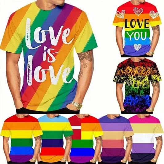Rainbow Pattern T - Shirt - The Rave Cave
