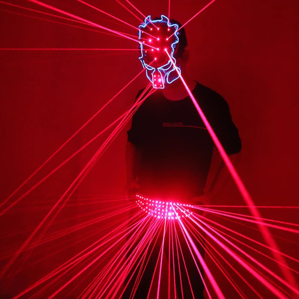 Red Laser Belt & Mask - The Rave Cave