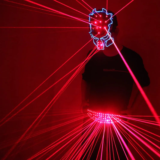 Red Laser Belt & Mask - The Rave Cave