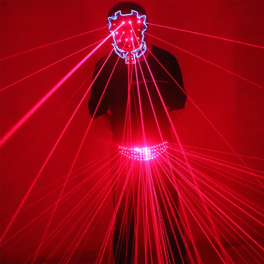 Red Laser Belt & Mask - The Rave Cave