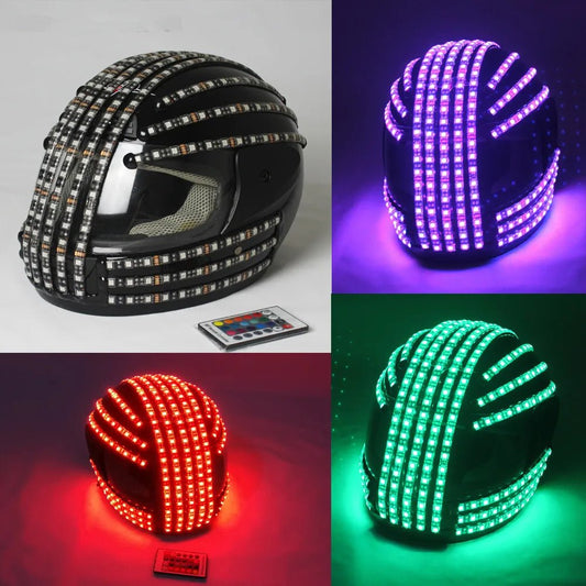 RGB Color LED Helmet - The Rave Cave