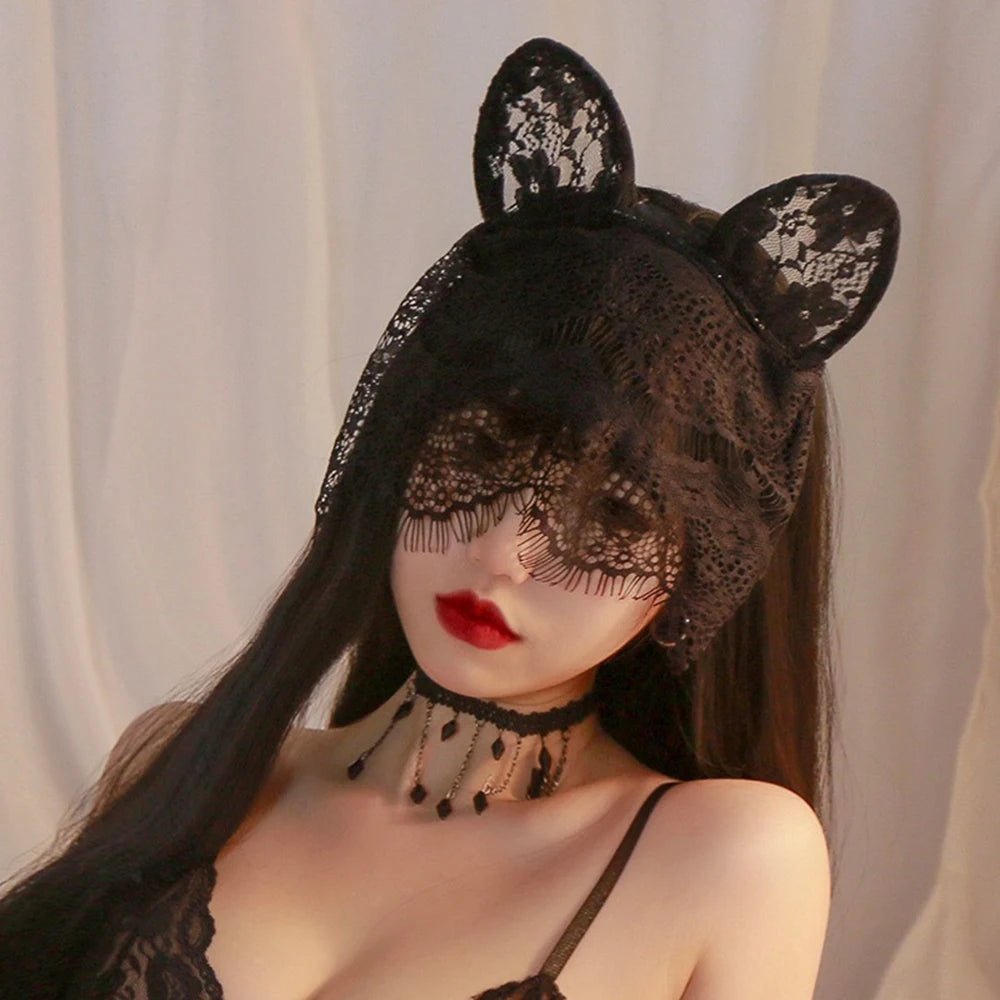 Sexy Cat Lace Veil - The Rave Cave