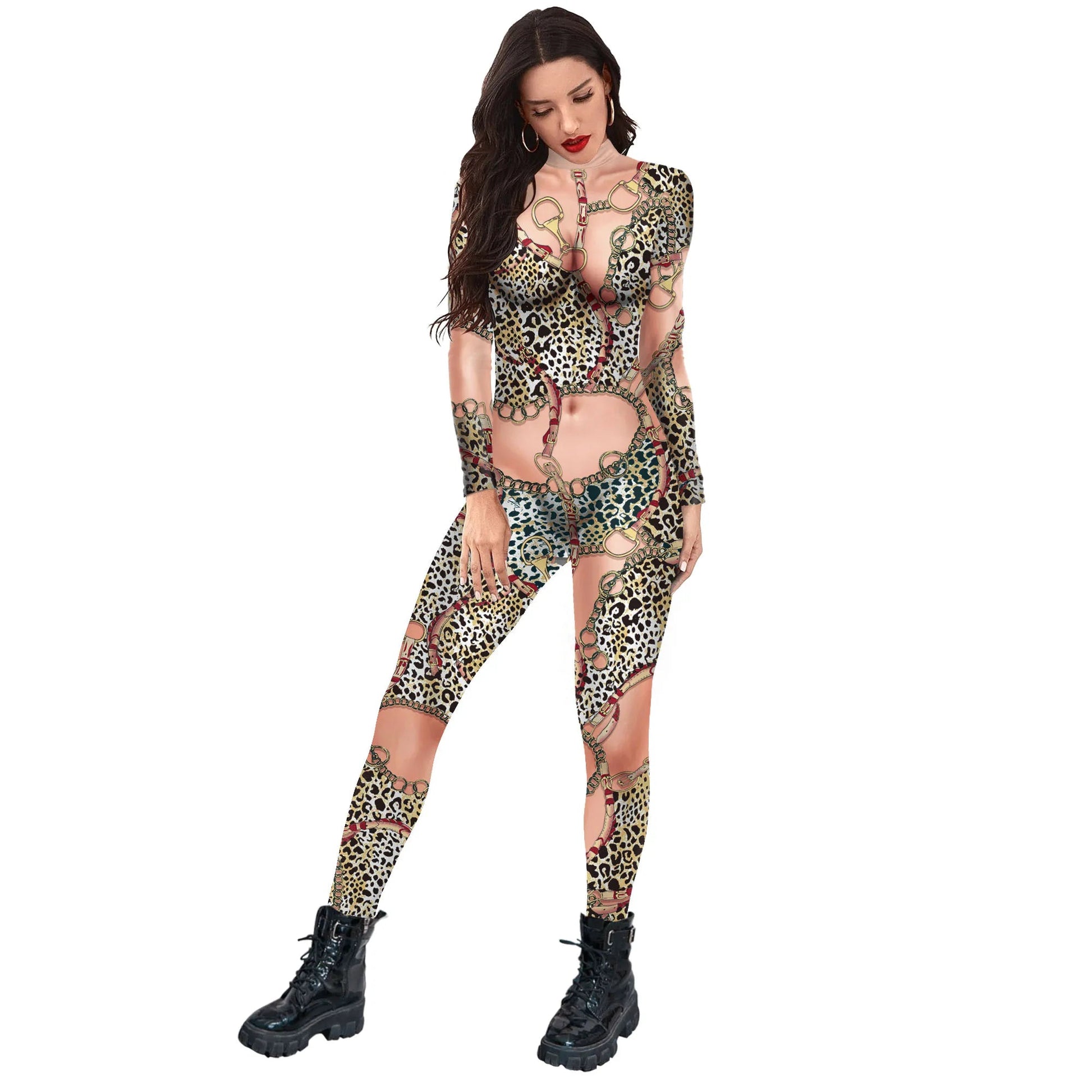 Sexy Leopard Printed Bodysuit - The Rave Cave