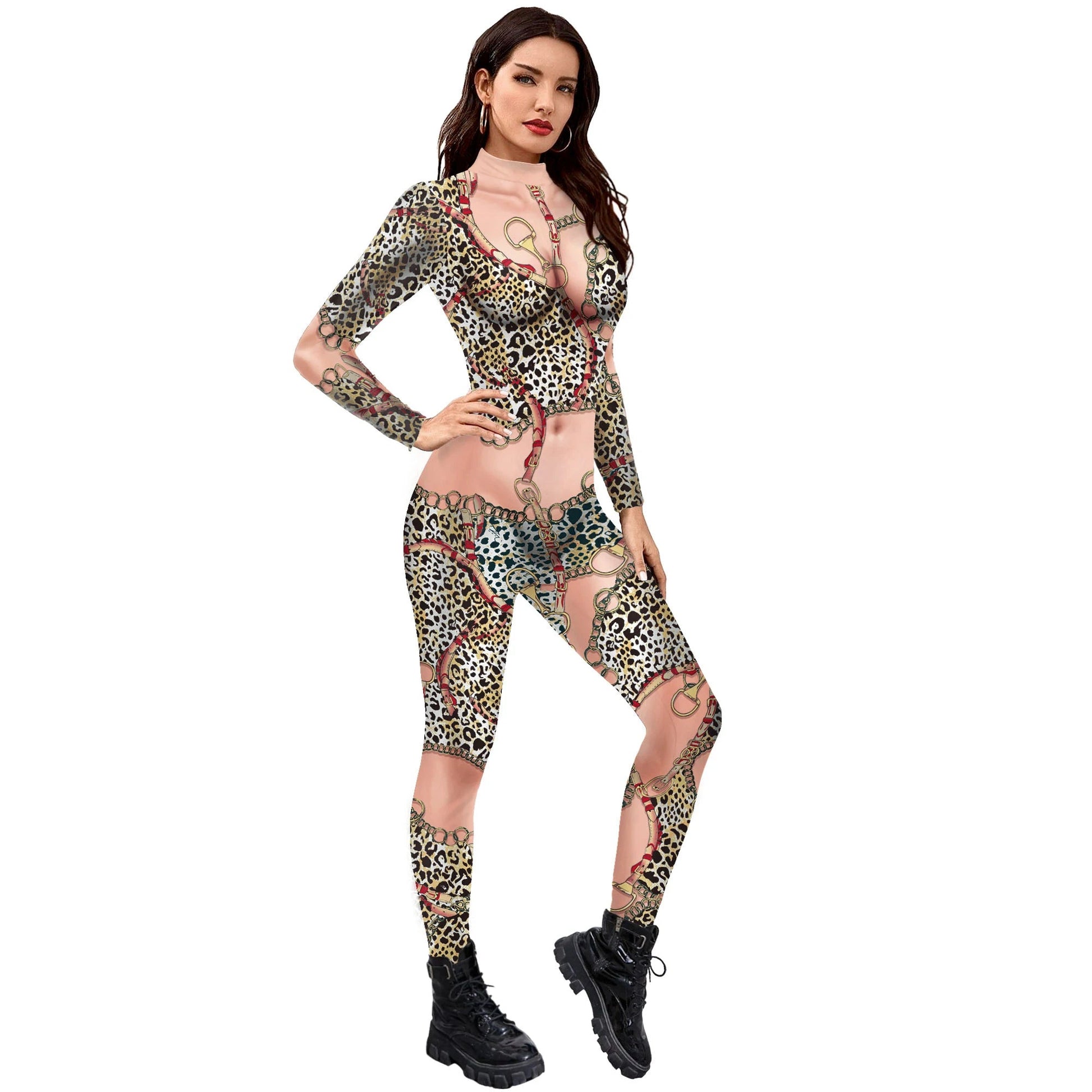 Sexy Leopard Printed Bodysuit - The Rave Cave