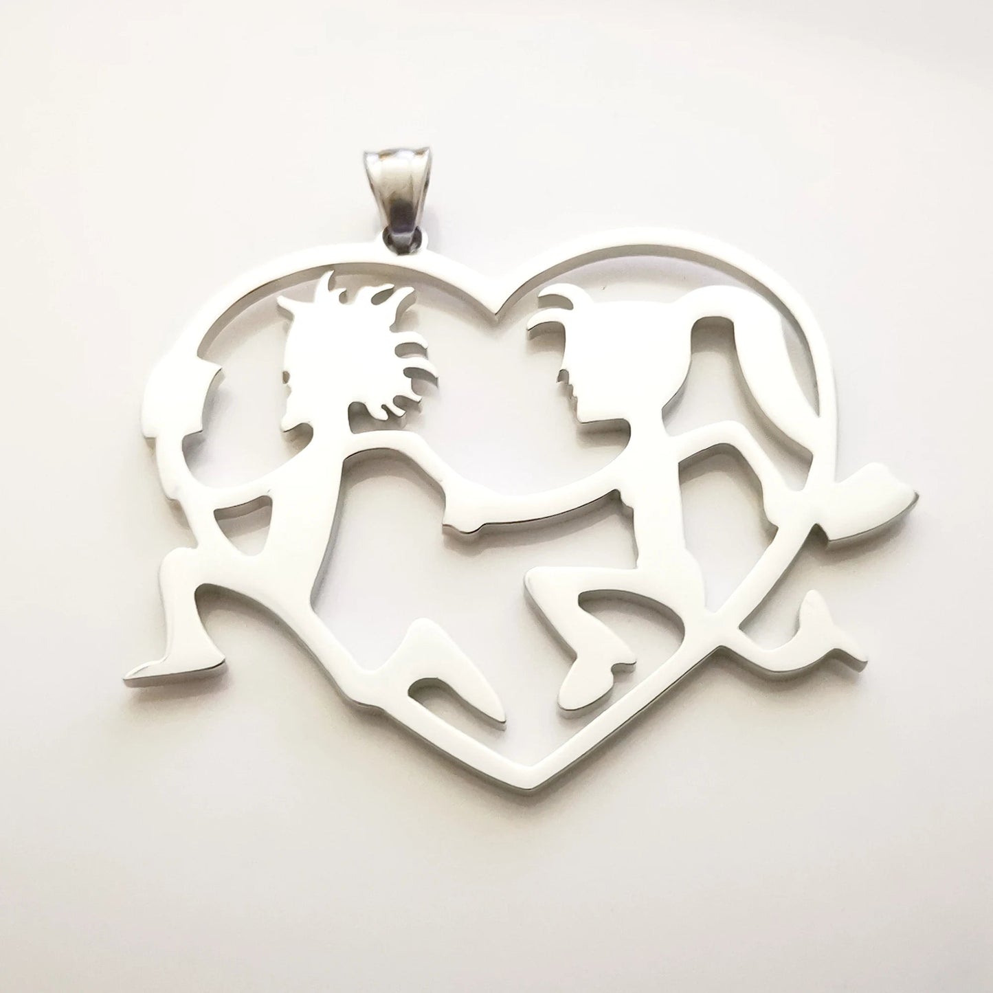 Silver Juggalo/Juggalette Heart Charm - The Rave Cave
