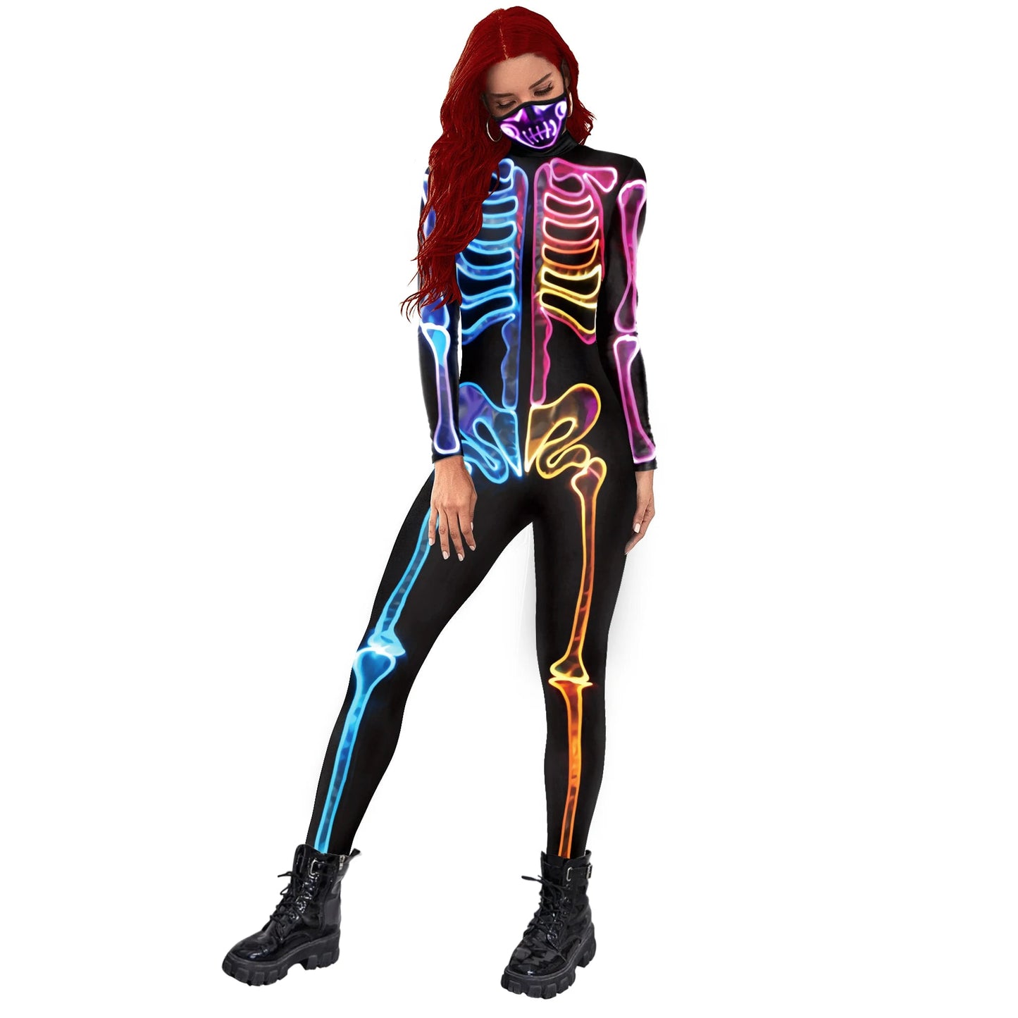 Skeleton Print Jumpsuits - The Rave Cave