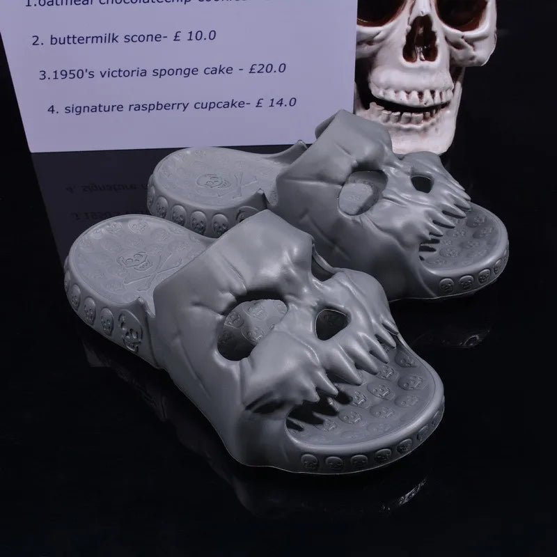 Skull Design Men Slippers - The Rave Cave