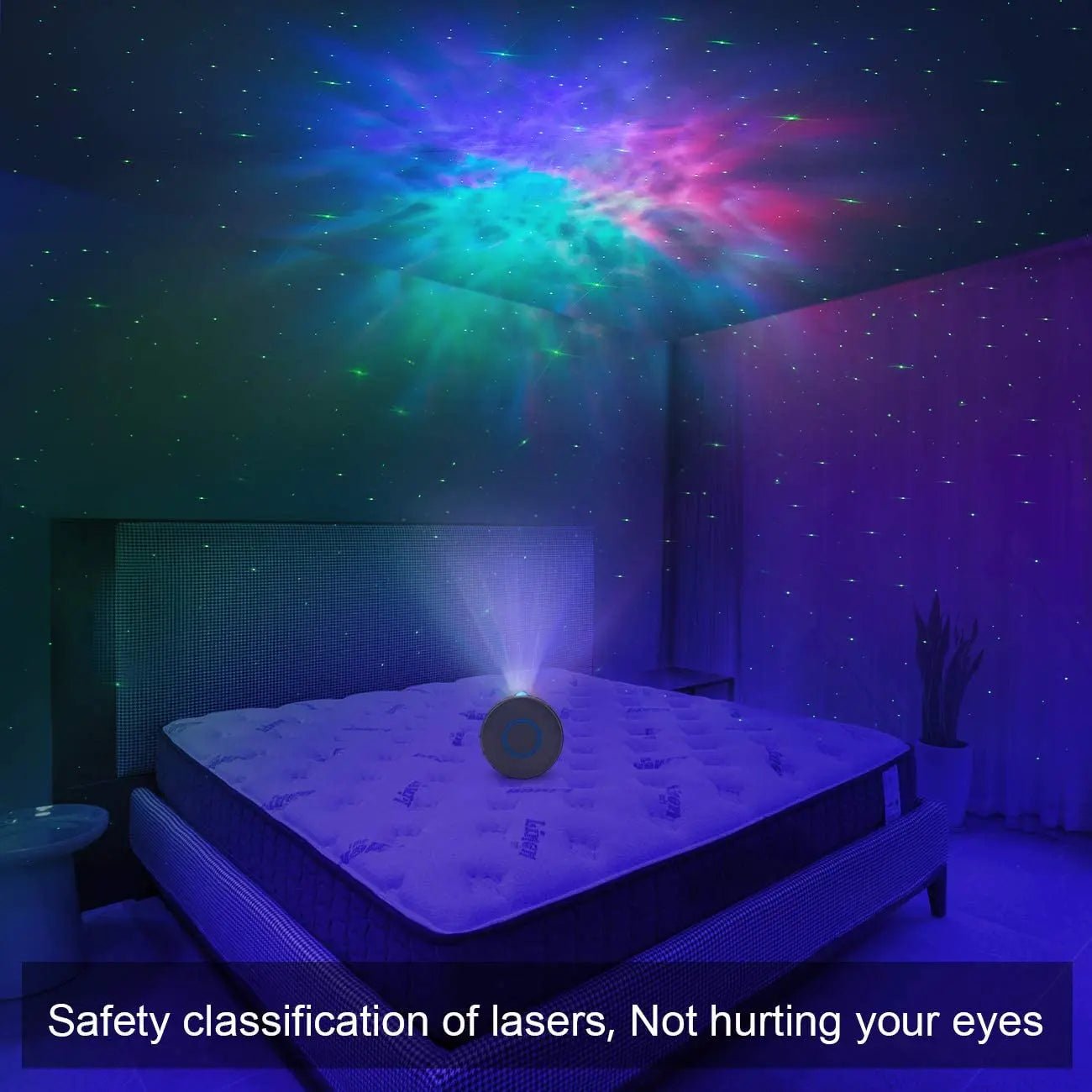 Star Projector Laser Projection 7-color Rotating Nightlight - The Rave Cave