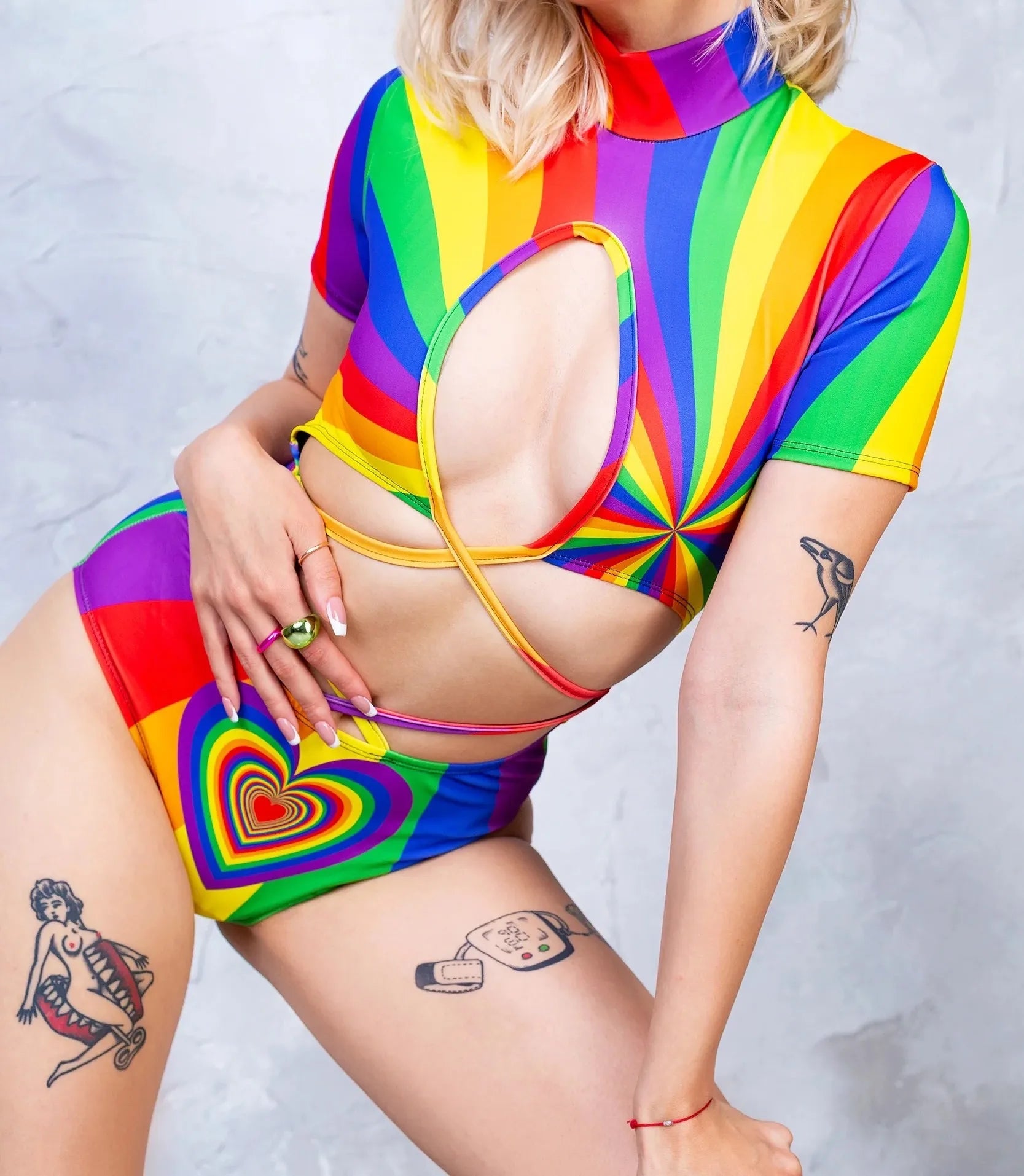 Tie - dye Straps Bikini - The Rave Cave